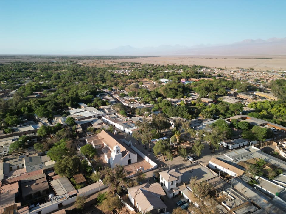Vista aérea de San Pedro de Atacama