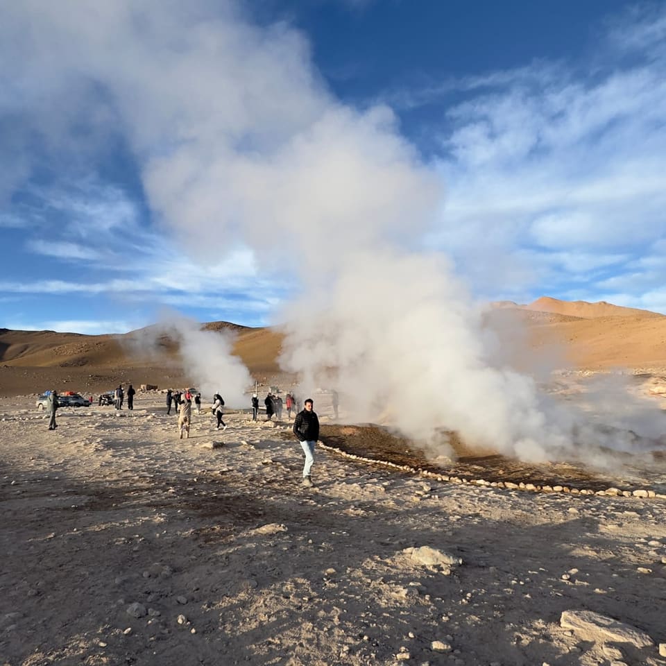 Fumarolas do Geyser Sol de la Mañana